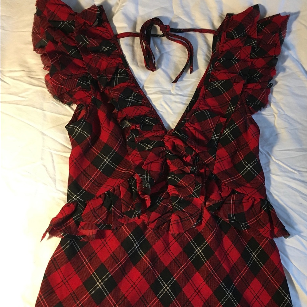 Ralph Lauren Denim and Supply Red plaid dress top